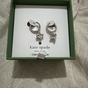 kate spade Clear/Silver Dazzle Earrings